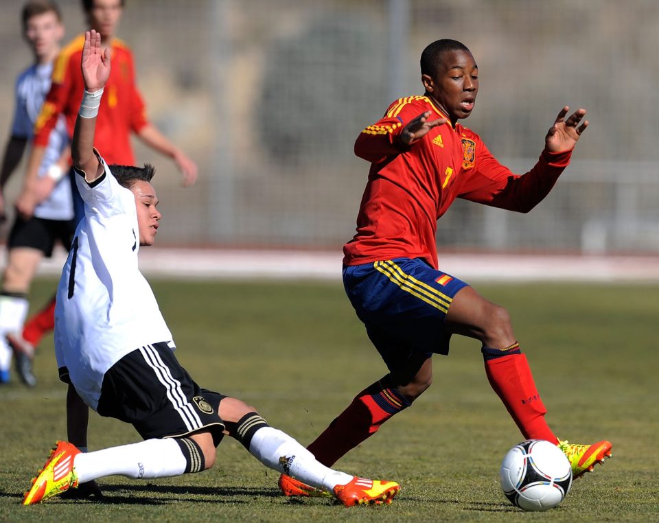  Spanish winger Adama Traore was a slight winger playing for Spain's U16 team