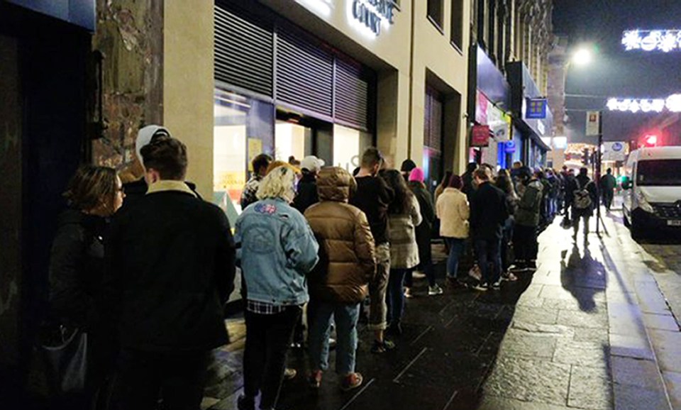 Hungry diners waiting to try the vegan steak bake