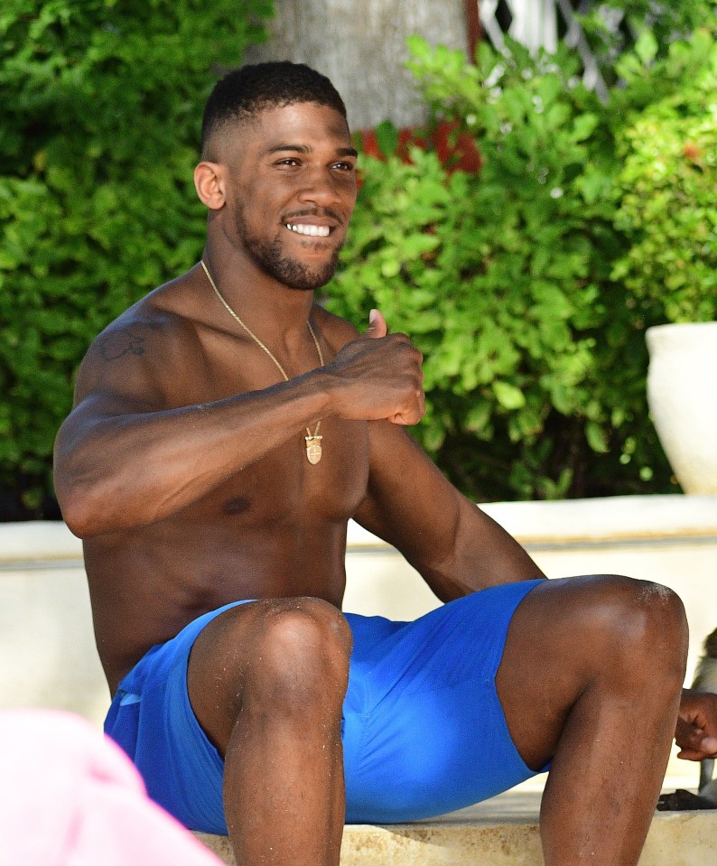  AJ gives a big thumbs up as he enjoys his time off