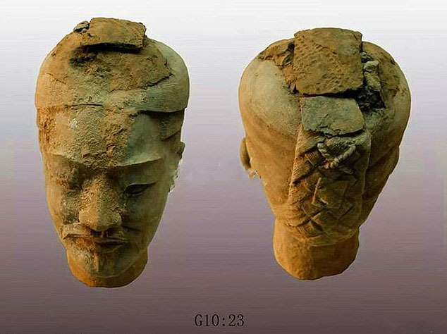  A terracotta head found by the team