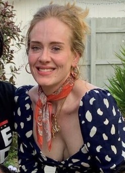 Adele in a recent snap while holidaying in the Caribbean after losing three stone