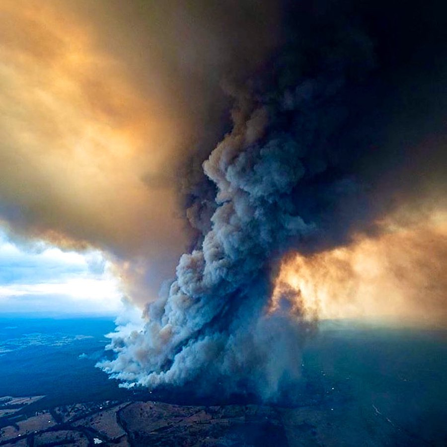  They uploaded this photo by @dale_appleton showing the enormity of the fire and smoke