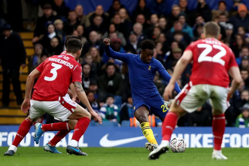  Callum Hudson-Odoi opened the scoring against Nottingham Forest after just six minutes