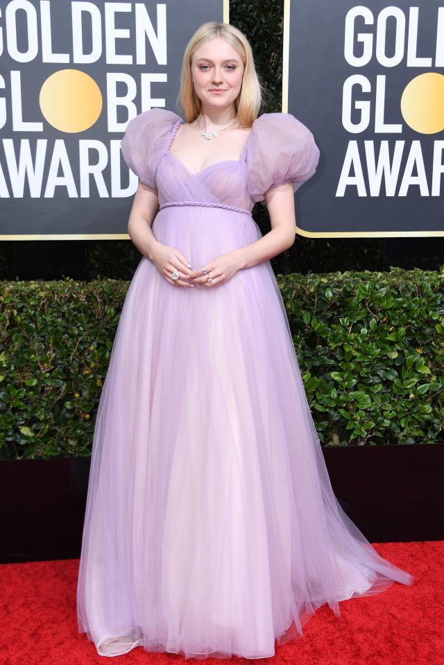 Dakota Fanning also graced the red carpet in a pastel gown 