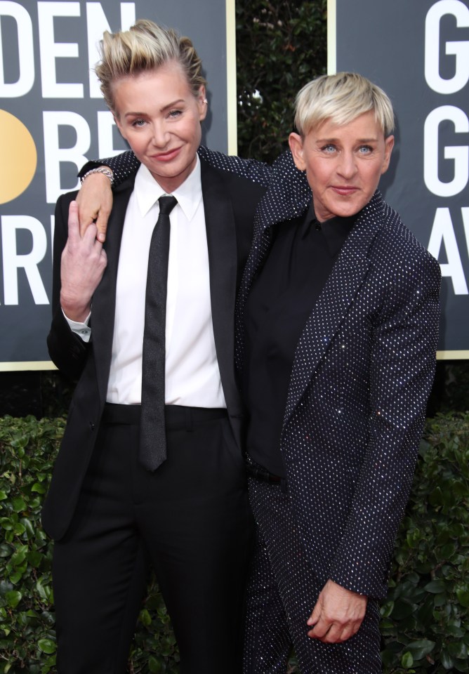 Ellen DeGeneres and Portia de Rossi wore matching suits on the red carpet