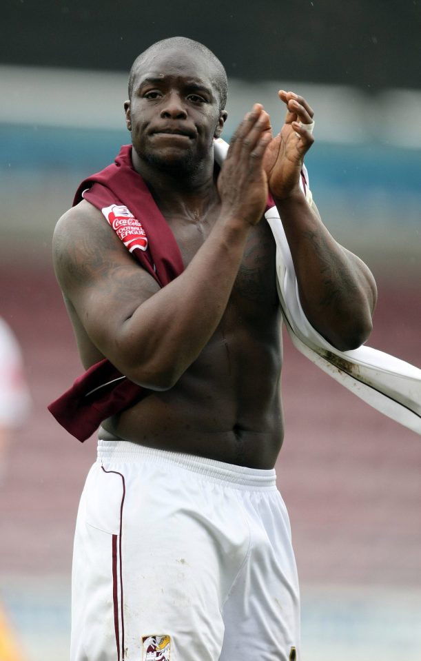  Adebayo Akinfenwa had a smaller frame during his time at Northampton