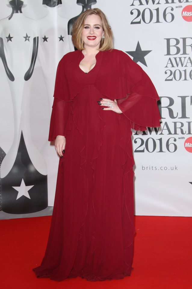  Adele also looked stunning with a fuller figure in 2016