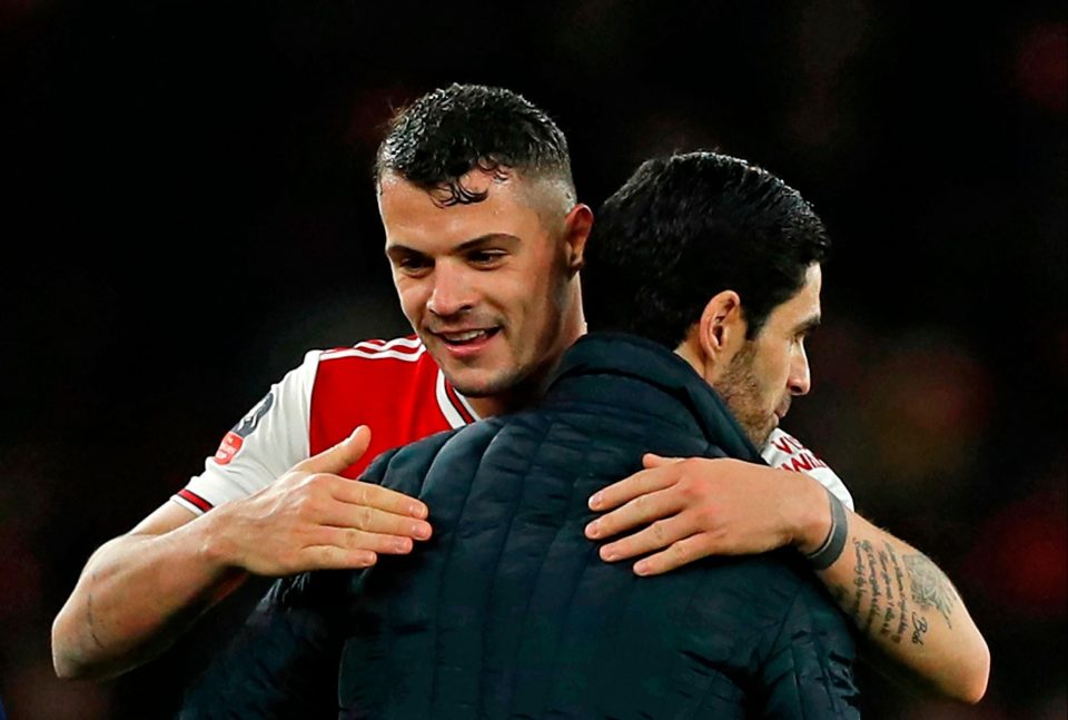  Arteta has convinced Granit Xhaka to stay at the Emirates this month