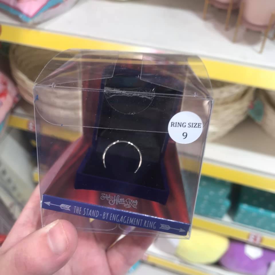 Women brave enough to pop the question this leap year can buy a 'standby' ring for their fella for £1 in Poundland