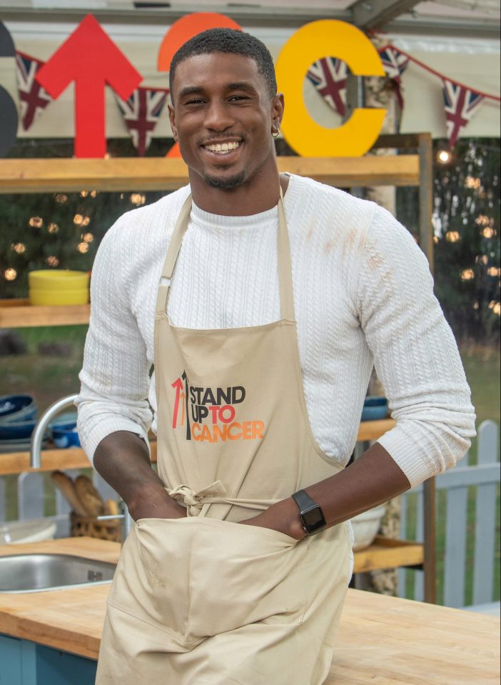 Love Island's Ovie Soko takes on the challenges set by The Great British Bake Off judges