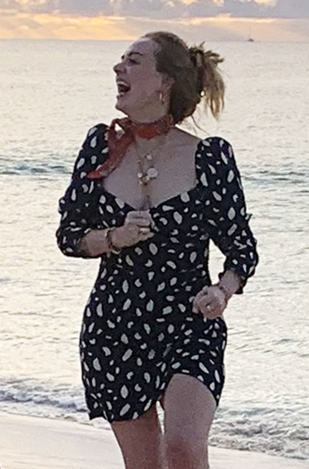 Adele, 31, showcased her incredible weight loss in a polka dot dress on the beaches of Anguilla