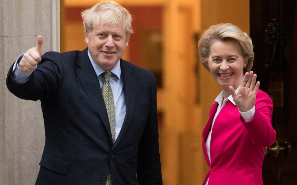  Brussels chief Ursula von der Leyen has urged the PM to ditch his red lines