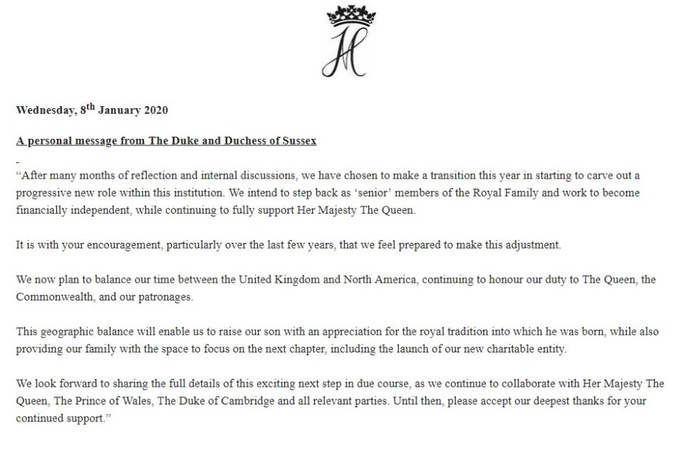 They released a statement confirming they will no longer be in the UK full time