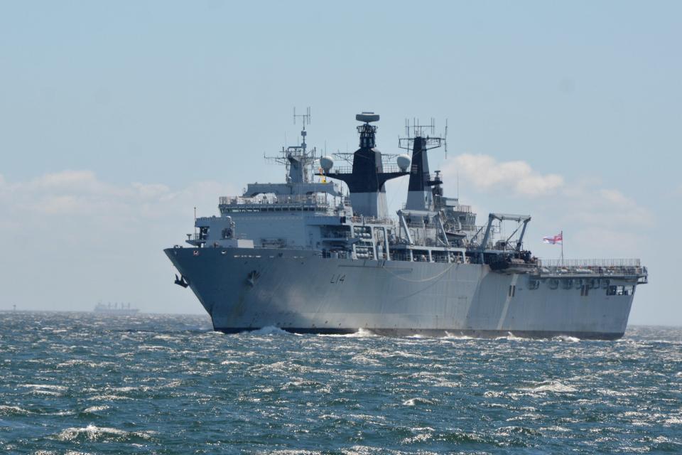  The Royal Navy's HMS Albion, pictured, and a contingent of Royal Marines have been placed on red alert over the Iran crisis