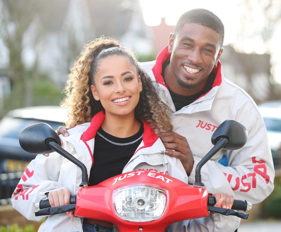  Ovie has also been promoting Just Eat with another former Islander, Amber Gill