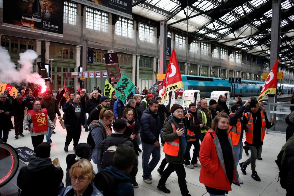  Strikes and protests are taking place across France today