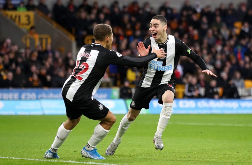  Miguel Almiron scored his third goal in six games in the first-half