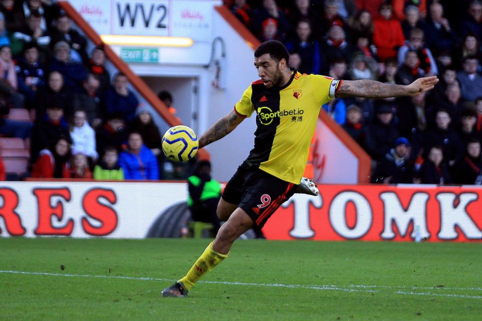  Troy Deeney walloped home the third Watford goal