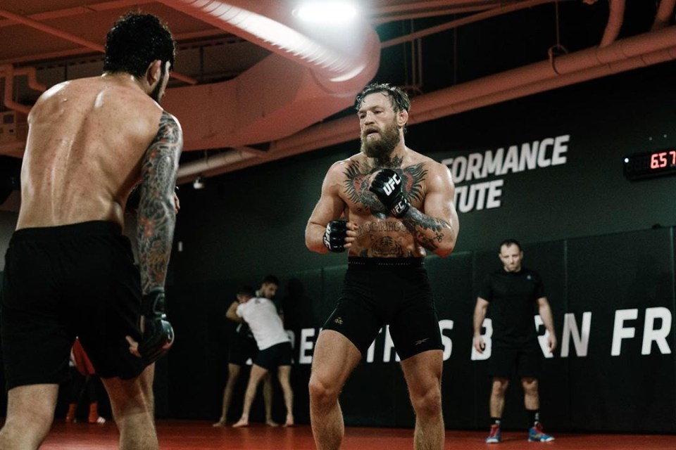 McGregor has touched down in Las Vegas and ramped up his training