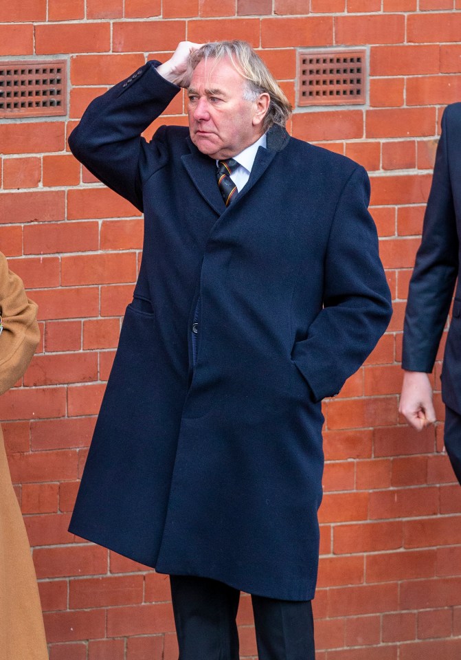  Ex-director Alan Rough looked emotional at the funeral today