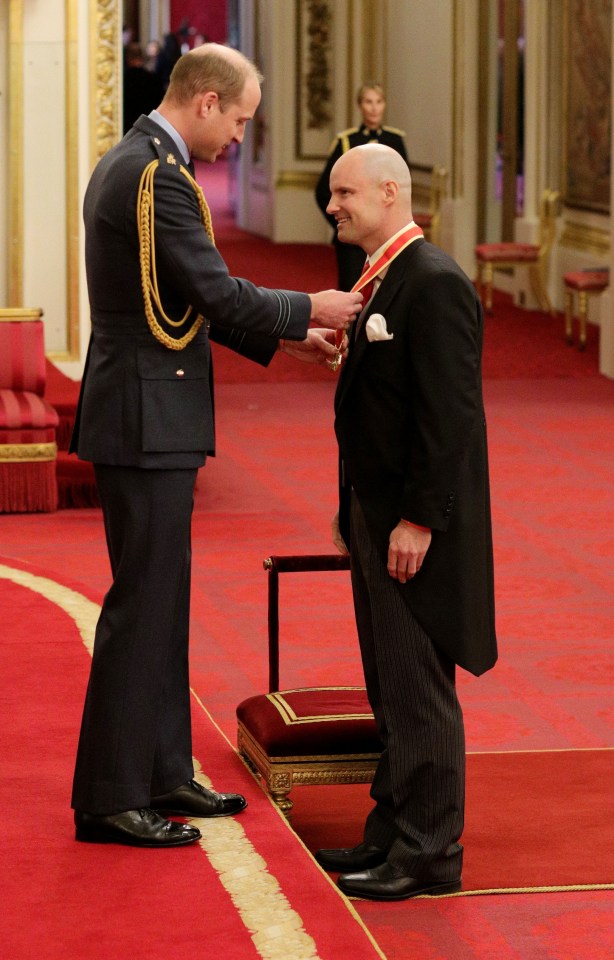 But it was business as usual later for the royal, who awarded former England cricket player Andrew Strauss with a knighthood