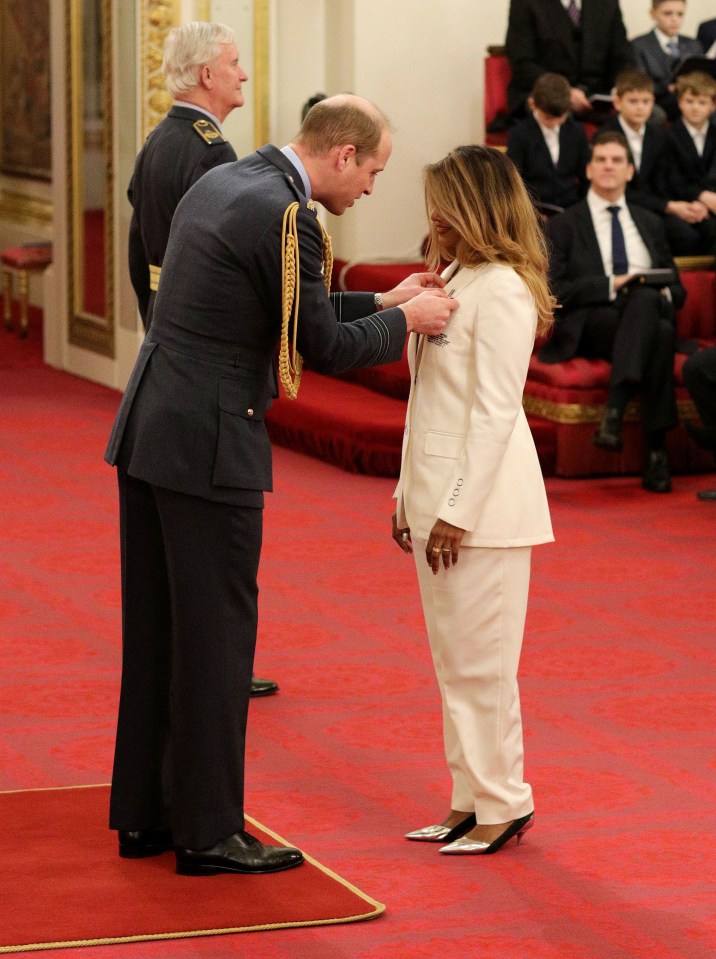 Rapper and singer MIA is made an MBE by William today