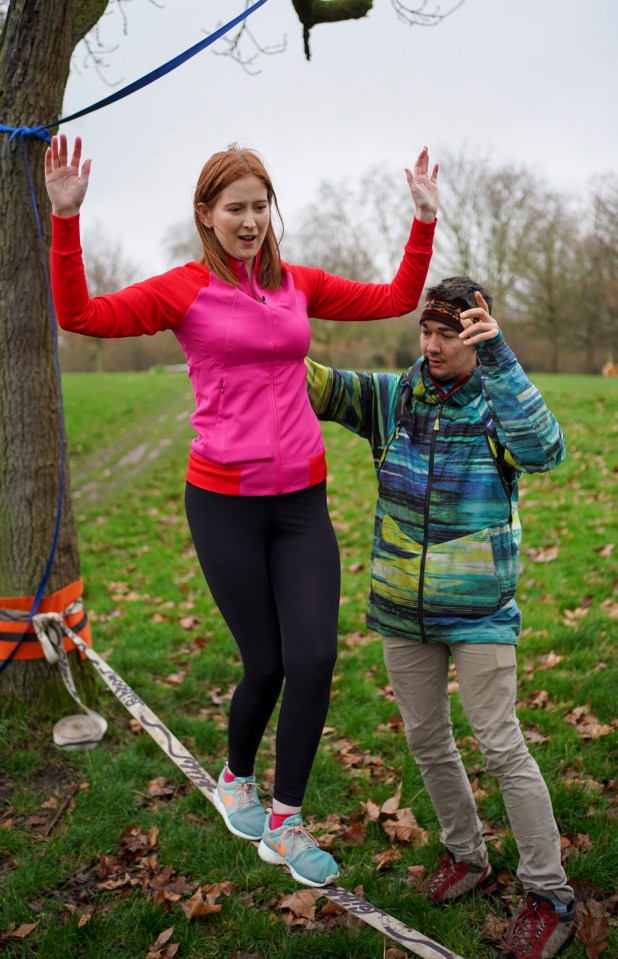  Slacklining is an increasingly popular version of tightrope walking that promises to improve core strength and promote mindfulness