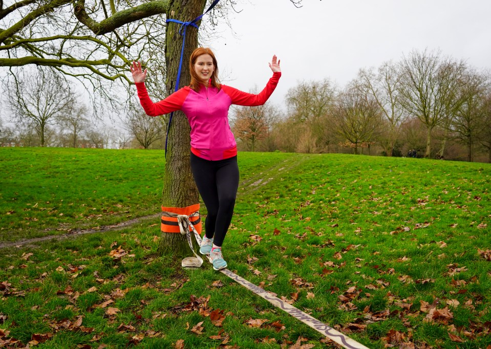  Slacklining successfully provides a huge sense of achievement