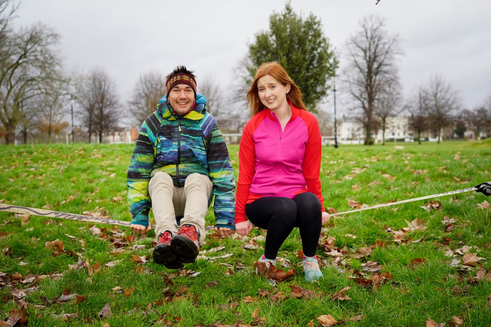  Slackline expert Charles Chater says the sport helps to clear your mind and be in the present moment