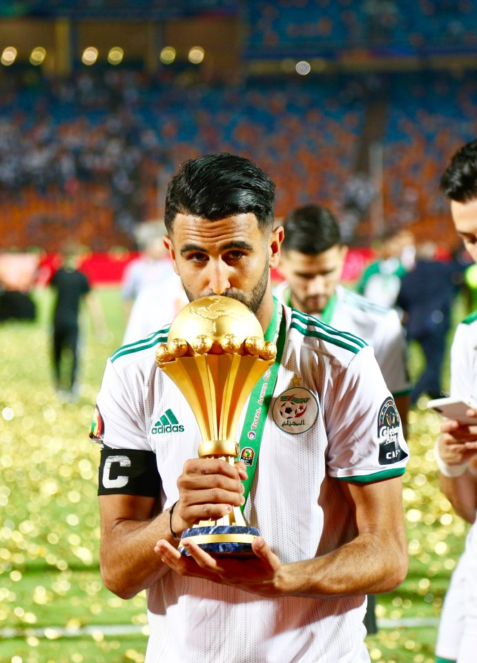  Riyad Mahrez captained Algeria to the title in the summer of 2019 after winning the treble with Manchester City