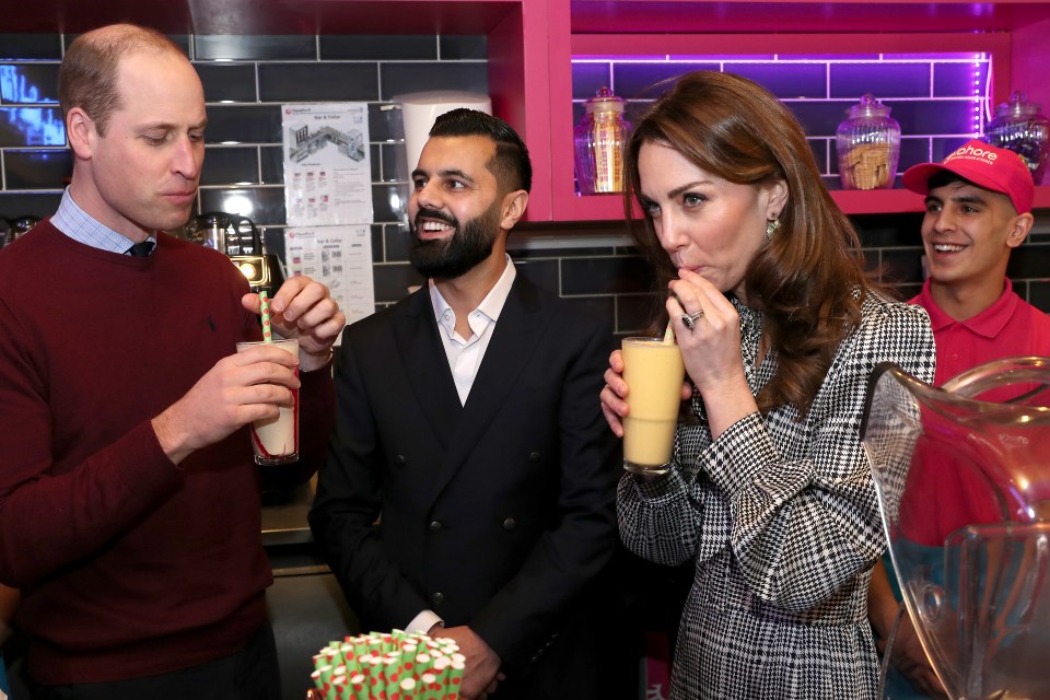  William and Kate tasted their efforts after trying their hands at making the traditional drink