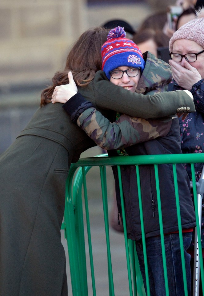  One lucky royal fan got a hug