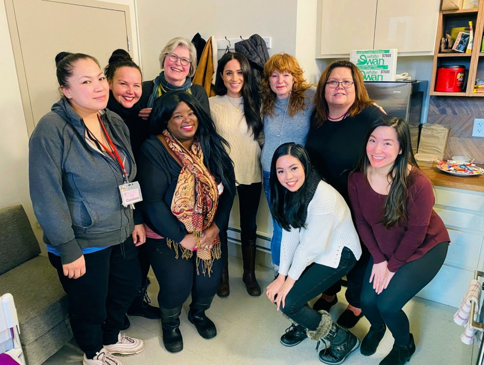  Meghan with volunteers from a women's shelter in Vancouver