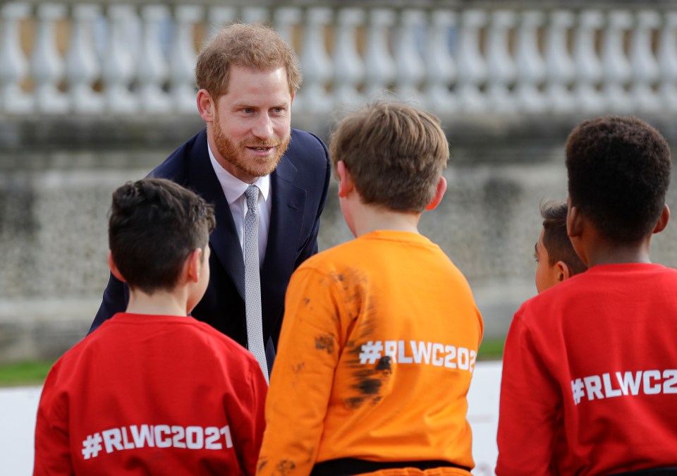 And the dad was thrilled to meet some budding rugby stars on the ‘pitch’