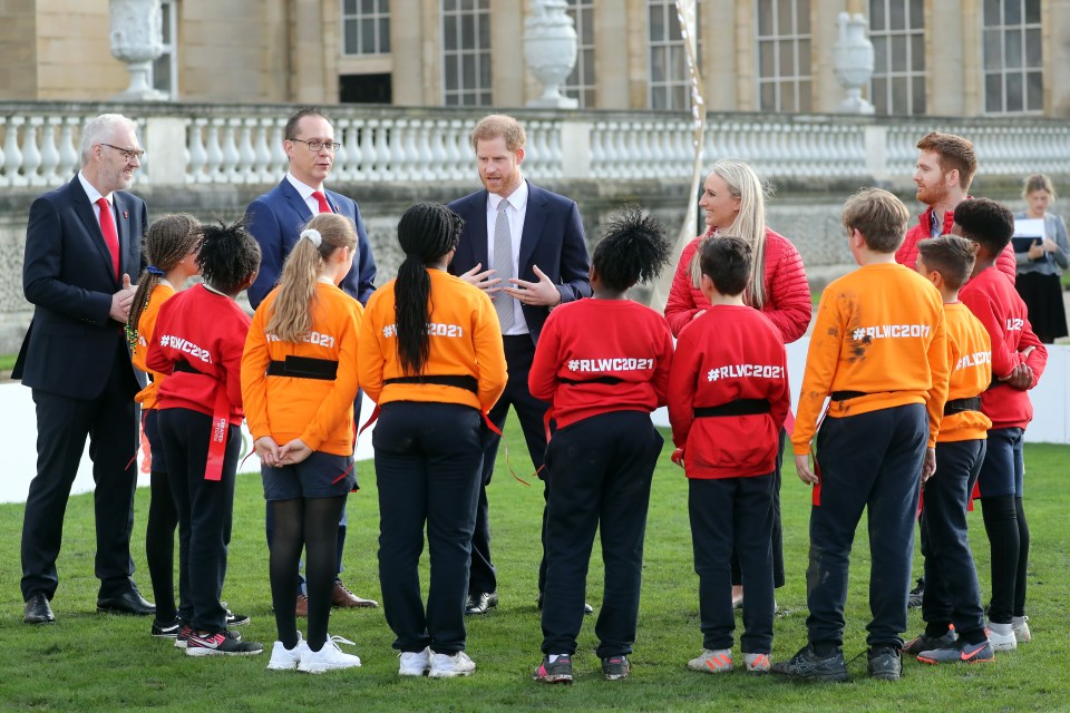 The youngsters appeared enthralled by the prince