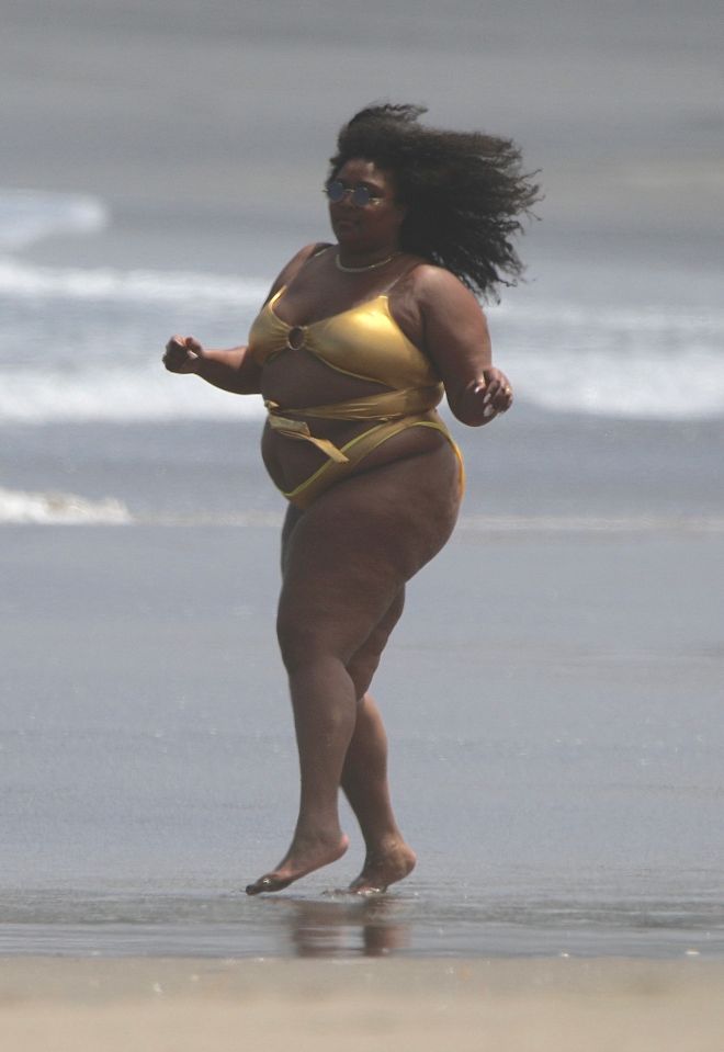  Lizzo made sure she stood out on the beach