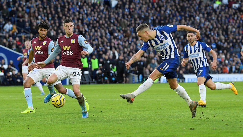  Leandro Trossard put the home side 1-0 up in the first-half