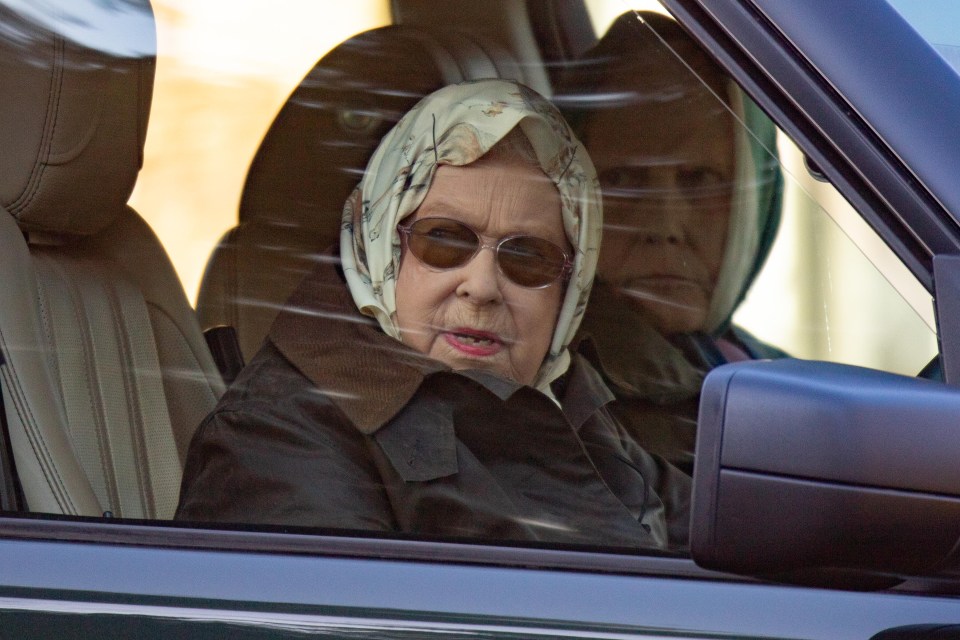 The Queen is spotted out in Sandringham looking stoney-faced