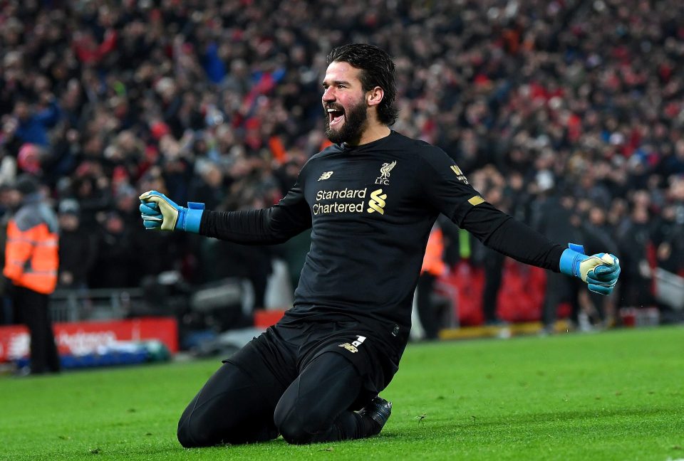  Alisson couldn't hide his joy after providing the game-clinching assist