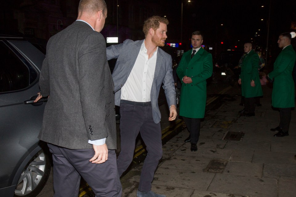 Prince Harry popped into The Ivy in West London after the Queen made him drop his HRH title