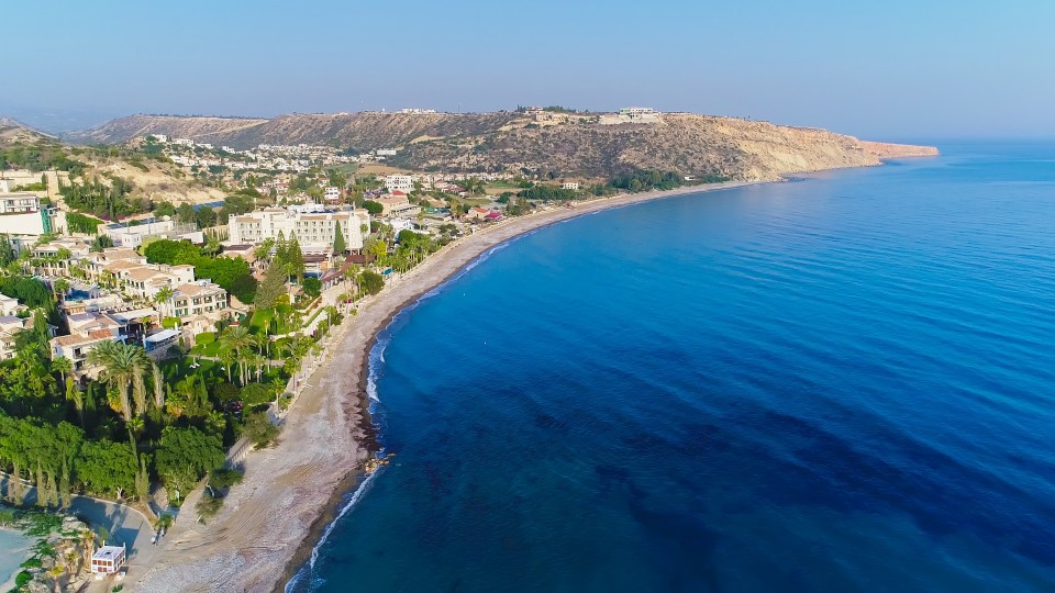  A bird's eye view of azure seas near Limassol, Cyprus