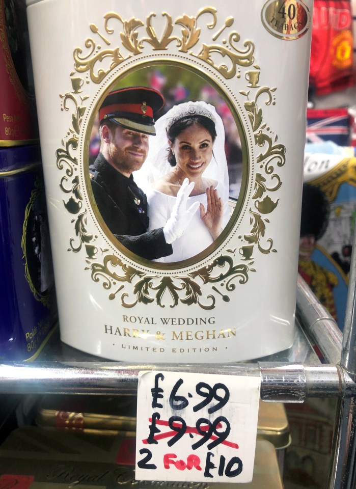 Harry and Meghan merchandise has been heavily reduced since the pair quit the Royal Family  - including at this store in Windsor