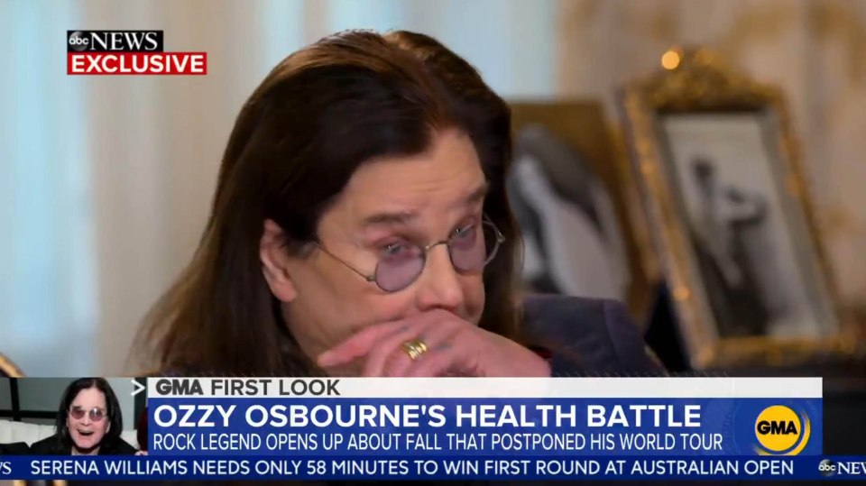  Ozzy got emotional as he revealed he felt 'guilty' for keeping the news from fans