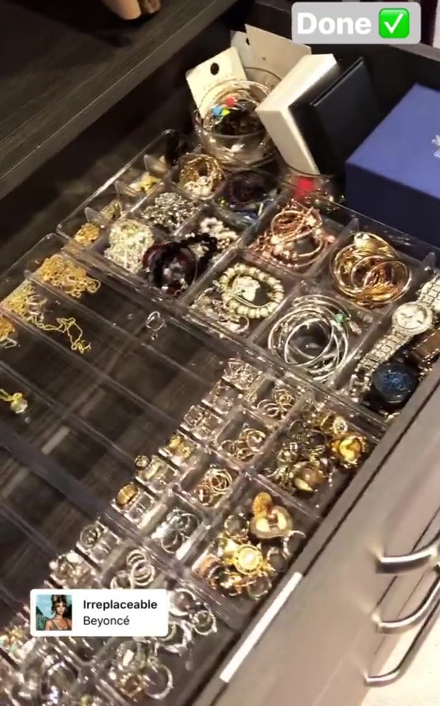 Stacey's jewellery collection is - of course - meticulously organised