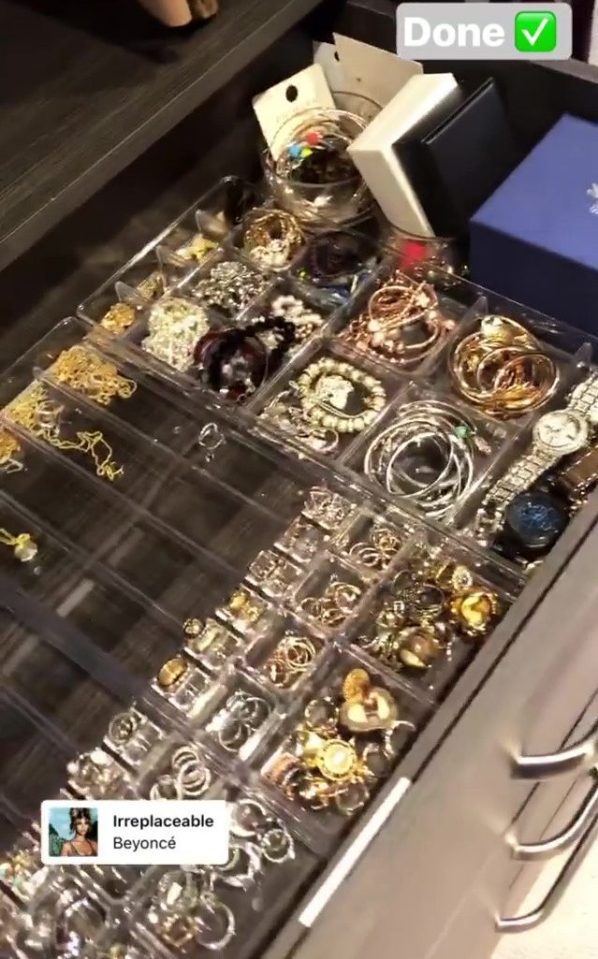  Stacey's jewellery collection is - of course - meticulously organised