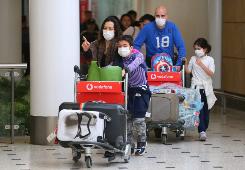  Passengers are being checked at different airports, pictured here in Sydney