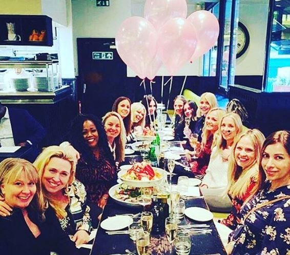  Holly Willoughby celebrates Emma Bunton's birthday with dinner at Gino D'Acampo's restaurant