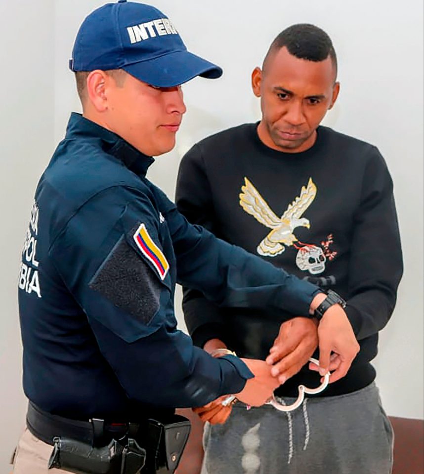  Jhon Viafara is in handcuffs as the former Columbia star faces the next stage of his cocaine-smuggling case