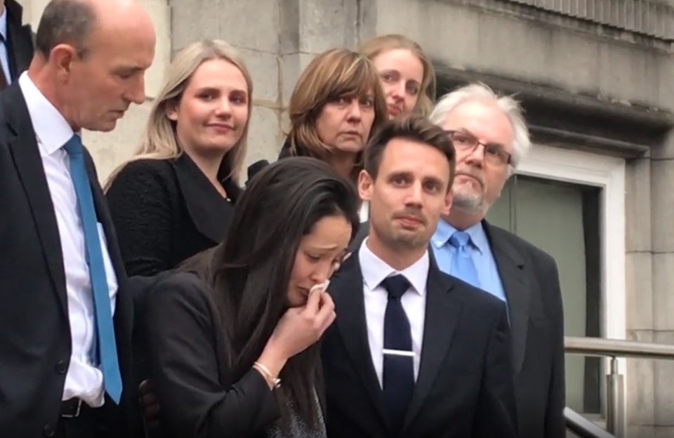  Sarah and Tom Richford outside Maidstone Coroner's Court after the conclusion of the inquest