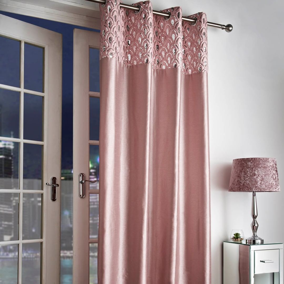 B&M shoppers are loving pink silk curtains for a tenner